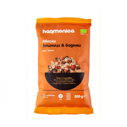 Био мюсли Хармоника 300г С лешници и бадеми