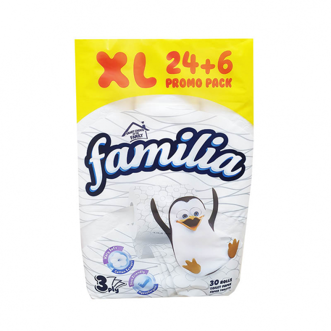 Тоалетна хартия Фамилия 24+6бр Тоалетна хартия Фамилия 24+6бр