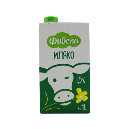 Прясно мляко Фибела 1,5% 1л УХТ