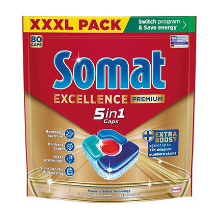 Таблетки за съдомиялна Сомат 80бр 5в1 Екселънс
