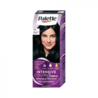 Боя за коса Палете Интензив Калър Крийм 1-1 Синьо-черно