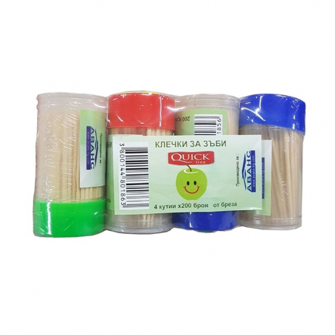 Клечки за зъби в солничка Аванс