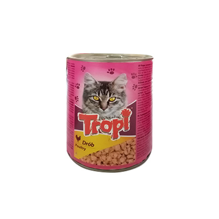 Храна за котки Тропи 415г Консерва Пиле