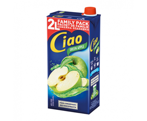 Плодова напитка Чао 2л Зелена ябълка Плодова напитка Чао 2л Зелена ябълка