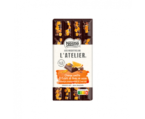 Шоколад Нестле Латиер 170г Тъмен с парченца портокал
