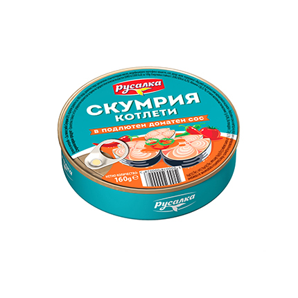 Скумрия Русалка 160г Подлютен доматен сос