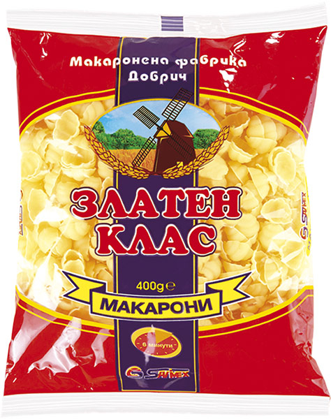Макарони Златен клас 400г Големи Миди Макарони Златен клас 400г Големи Миди