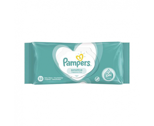 Влажни кърпи Памперс Сензитив 52бр Влажни кърпи Памперс Сензитив 52бр