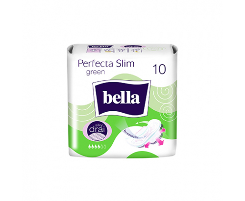 Дамски превръзки Белла Перфекта 10бр Грийн коприна/пюр нормал Дамски превръзки Белла Перфекта 10бр Грийн коприна/пюр нормал