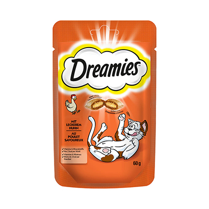 Лакомство за котки Дриймис 60г Пиле