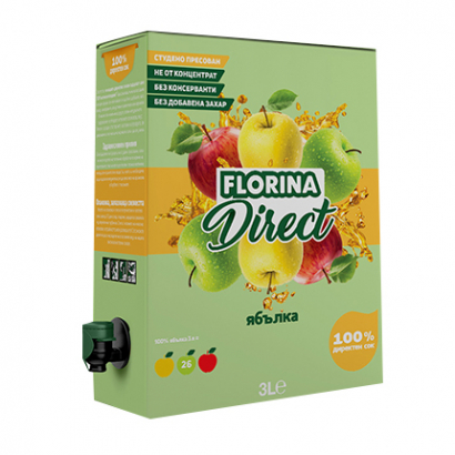 Сок Флорина 3л Директ Ябълка
