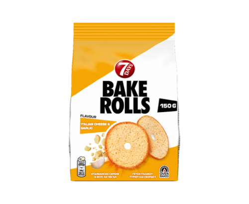 Сухар Бейкролс 150г Италиански сирена и чесън Сухар Бейкролс 150г Италиански сирена и чесън