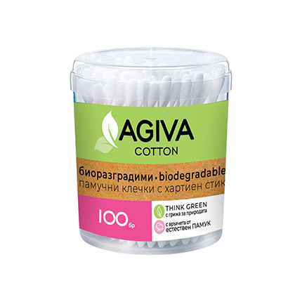 Клечки за уши Агива 100бр Биоразградими