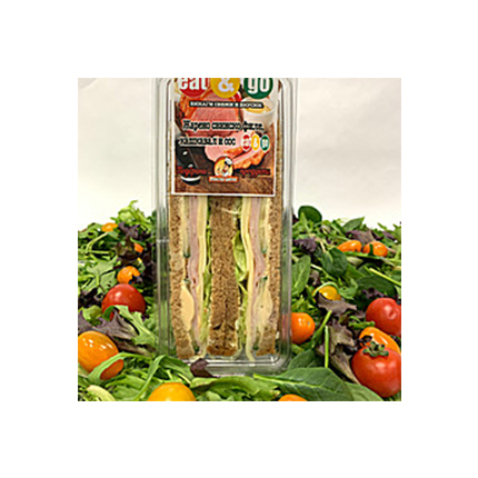 Триъгълен сандвич Ийт енд Го Класик Свинско филе и кашкавал Триъгълен сандвич Ийт енд Го Класик Свинско филе и кашкавал