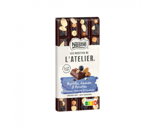 Шоколад Лателиер 170г Тъмен шоколад с боровинки, бадеми и лешници