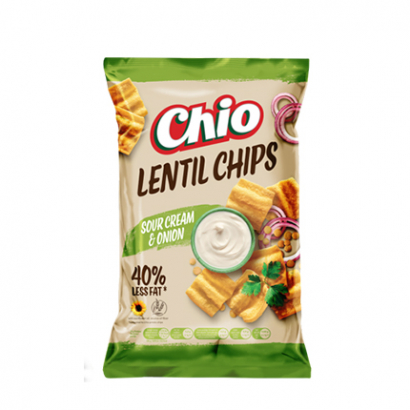 Чипс Чио от леща 65г С вкус на сметана и лук