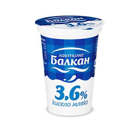 Кисело мляко Балкан 3,6% 400г