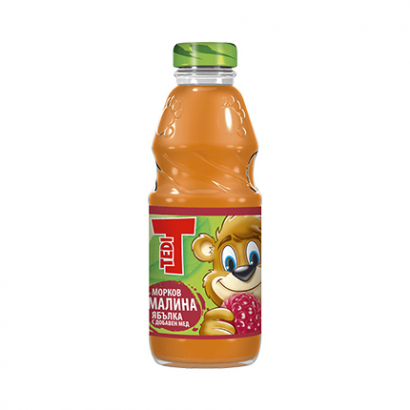 Сок Теди 300мл Морков, малина и ябълка