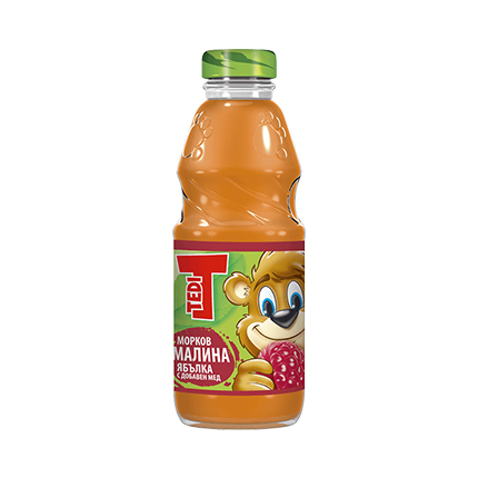 Сок Теди 300мл Морков, малина и ябълка