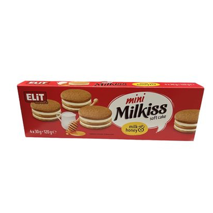 Кейк Мини Милкис 4х30г Мед и мляко
