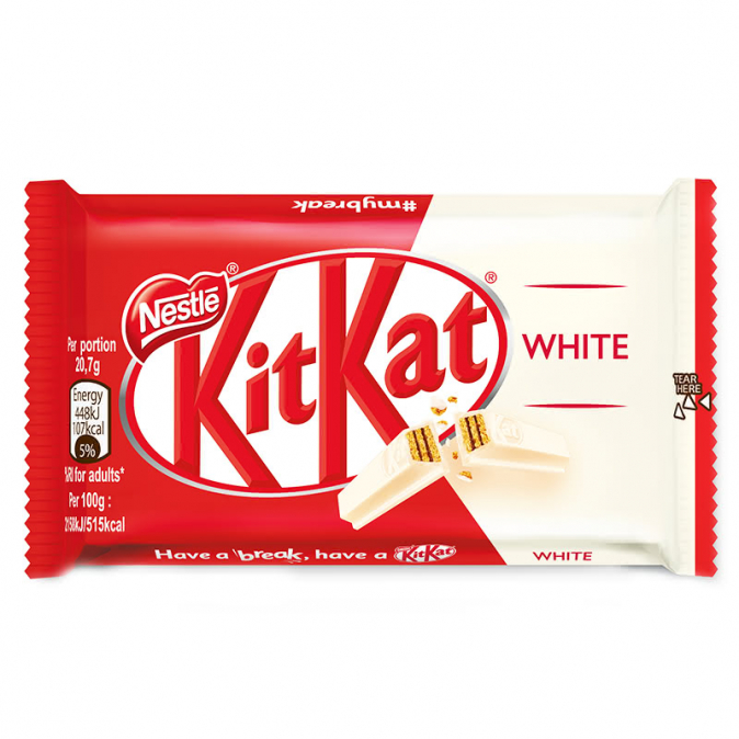 Десерт Кит Кат Фингър 42г бял шоколад Десерт Кит Кат Фингър 42г бял шоколад