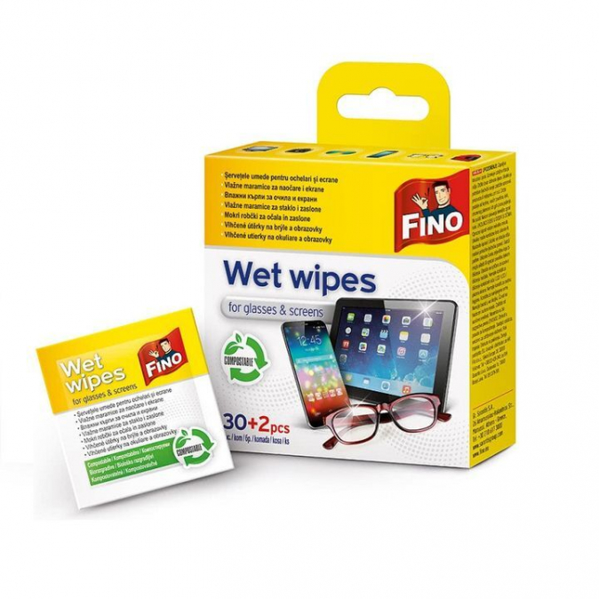 Влажни кърпички за очила Фино 30бр Влажни кърпички за очила Фино 30бр