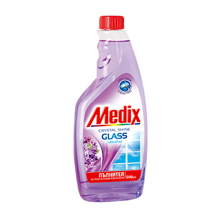 Препарат за стъкла Медикс 500мл Пълнител Люляк