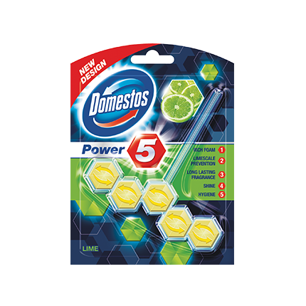 Ароматизатор за тоалетна Доместос 50г Пауър 5 Лимон