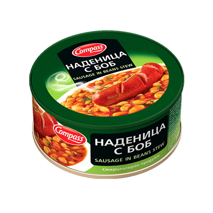 Наденица с боб Компас 300г