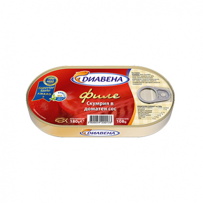 Скумрия филе Диавена 180г Доматен сос