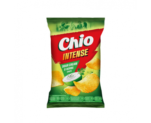 Чипс Чио Интенс 130г Сметана и билки Чипс Чио Интенс 130г Сметана и билки