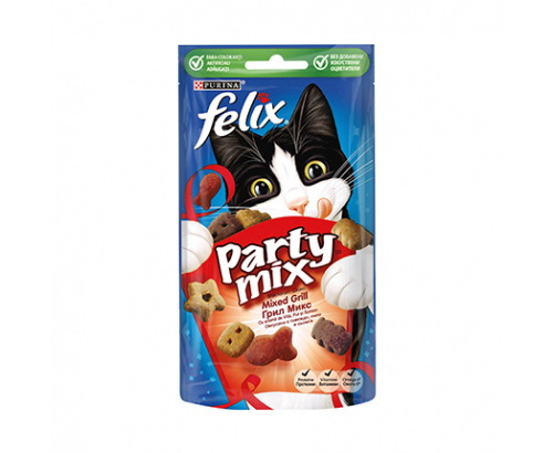 Лакомство за котки Феликс Парти Микс 60г Грил микс Лакомство за котки Феликс Парти Микс 60г Грил микс