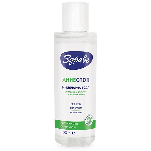Мицеларна вода Здраве Акне Стоп 500мл Мицеларна вода Здраве Акне Стоп 500мл