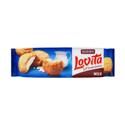 Бисквити Ловита Софт 127г С млечен пълнеж