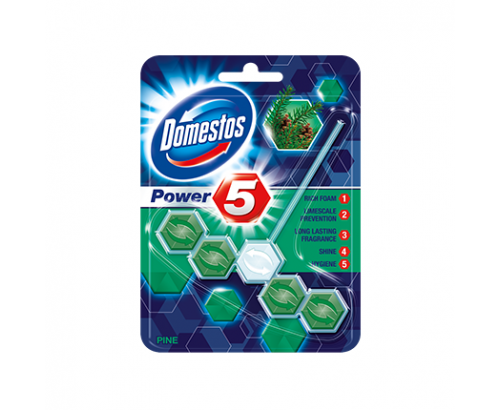 Ароматизатор за тоалетна Доместос 50г Пауър 5 Бор Ароматизатор за тоалетна Доместос 50г Пауър 5 Бор