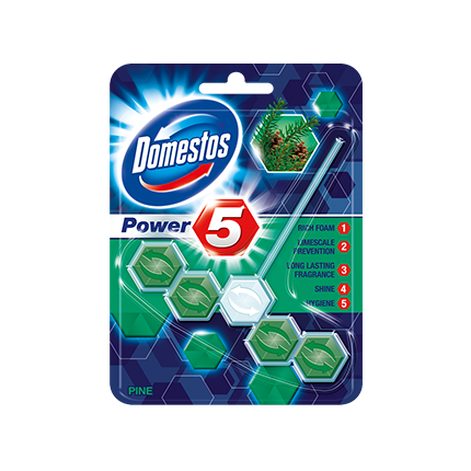Ароматизатор за тоалетна Доместос 50г Пауър 5 Бор