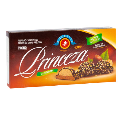 Бисквити Аморетти Принцеса 150г С лешник