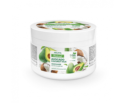 Маска за коса Арома Натурал 450мл Авокадо и кокосово мляко Маска за коса Арома Натурал 450мл Авокадо и кокосово мляко