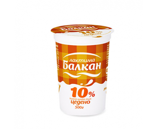 Цедено кисело мляко Балкан 10% 500г Цедено кисело мляко Балкан 10% 500г