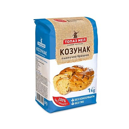 Брашно Топаз 1кг Козунак