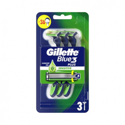 Самобръсначка за еднократна употреба Жилет Блу Плюс Сензитив 3бр