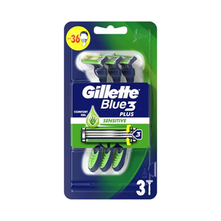 Самобръсначка за еднократна употреба Жилет Блу Плюс Сензитив 3бр Самобръсначка за еднократна употреба Жилет Блу Плюс Сензитив 3бр
