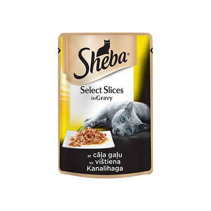 Храна за котки Шеба 85г Пауч Пилешко Месо