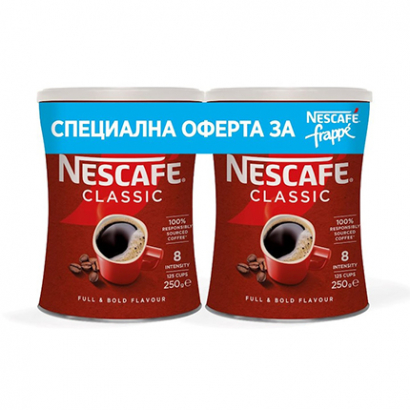 Разтворимо кафе Нескафе 2х250г Класик