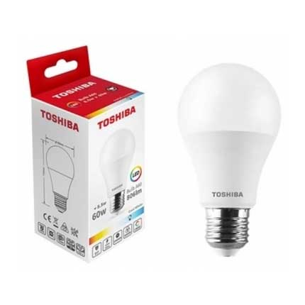 Лед крушка Тошиба 8.5=60W Е27 6500К 806LM Лед крушка Тошиба 8.5=60W Е27 6500К 806LM