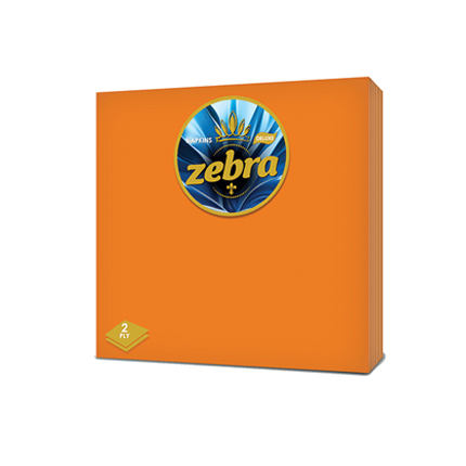 Салфетки Зебра 35бр Оранжеви Салфетки Зебра 35бр Оранжеви