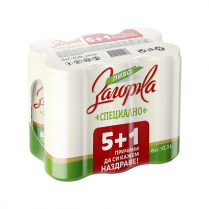 Бира Загорка 500мл кен 6бр