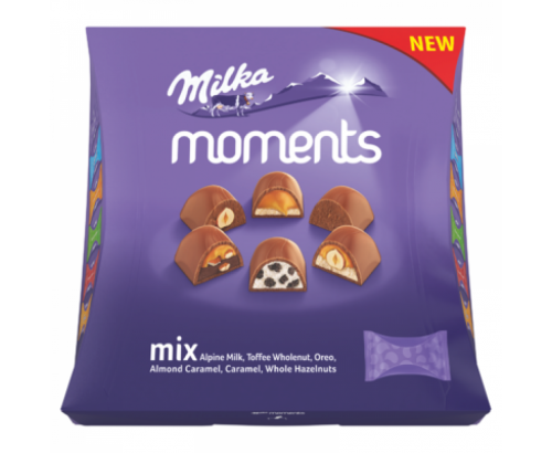Шоколадови бонбони Милка Моментс 169г Асорти Шоколадови бонбони Милка Моментс 169г Асорти
