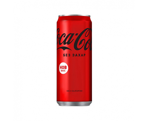 Газирана напитка Кока Кола Зеро 330мл Кен