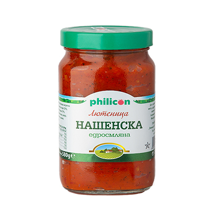 Лютеница Филикон Премиум 525г Нашенска едросмляна Лютеница Филикон Премиум 525г Нашенска едросмляна